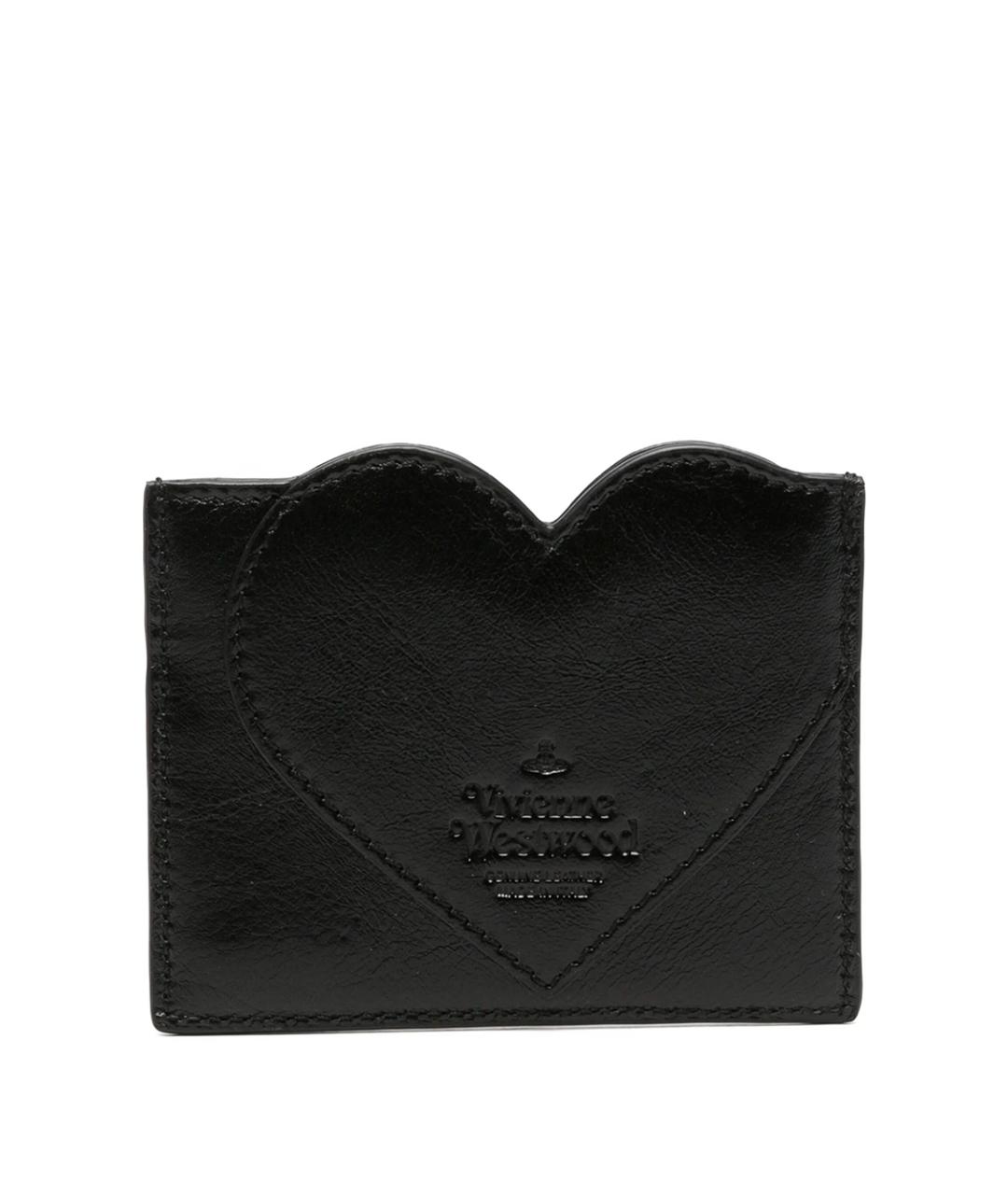 VIVIENNE WESTWOOD Черный кожаный кардхолдер, фото 3