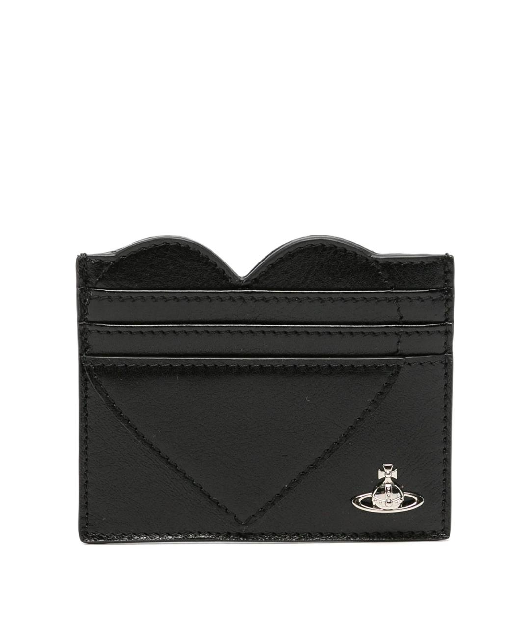 VIVIENNE WESTWOOD Черный кожаный кардхолдер, фото 1