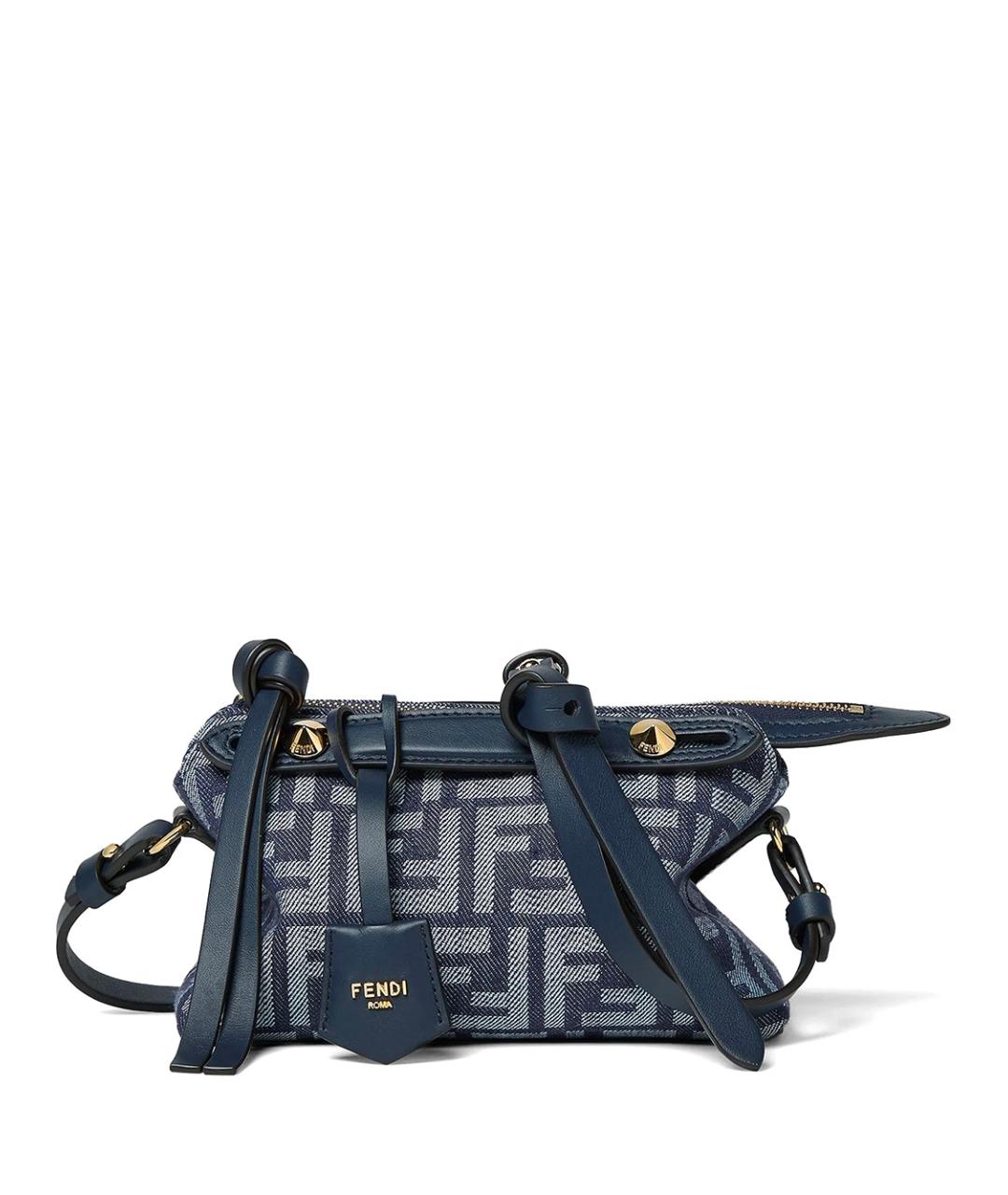 FENDI Синяя тканевая сумка через плечо, фото 1