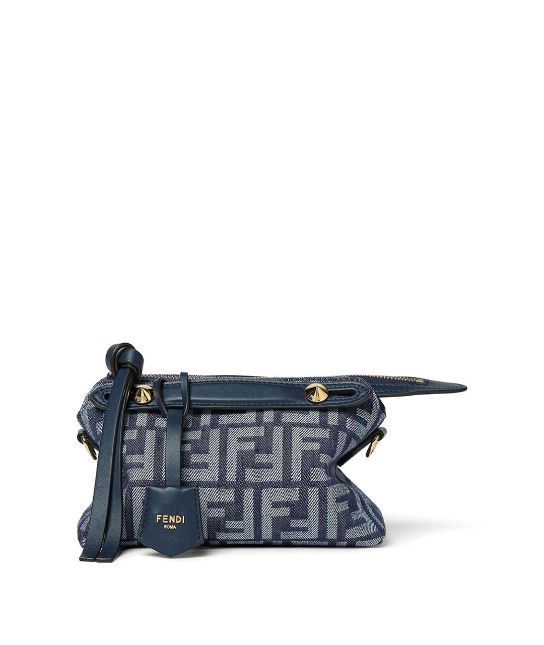 FENDI Синяя тканевая сумка через плечо, фото 5