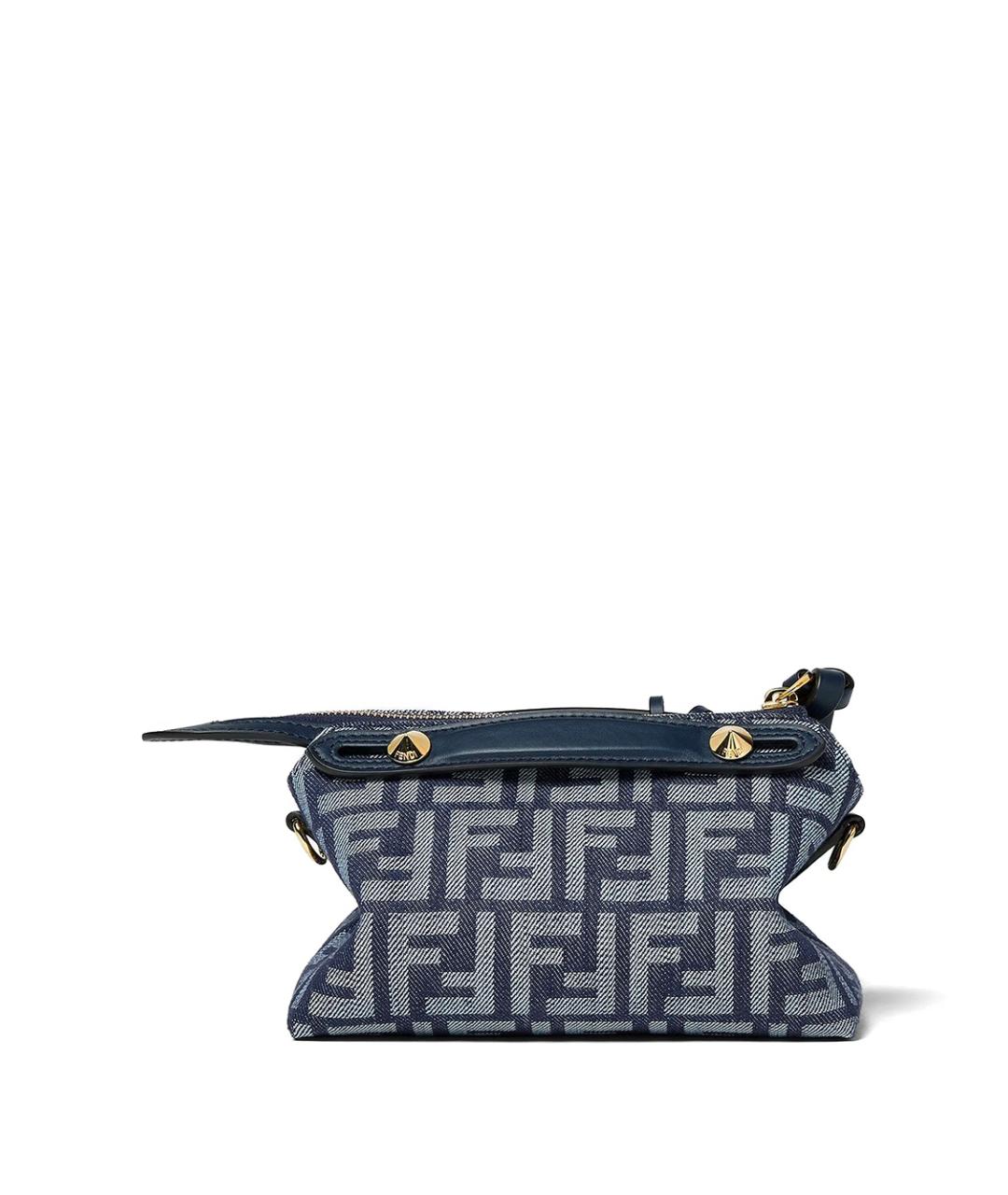 FENDI Синяя тканевая сумка через плечо, фото 2