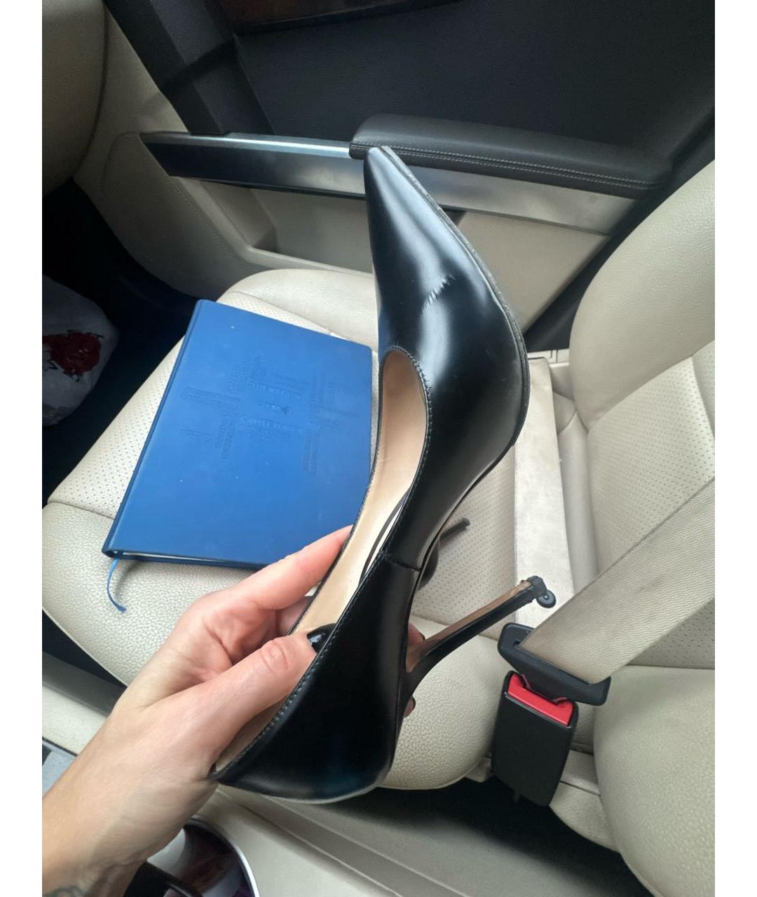 JIMMY CHOO Черные кожаные туфли, фото 2