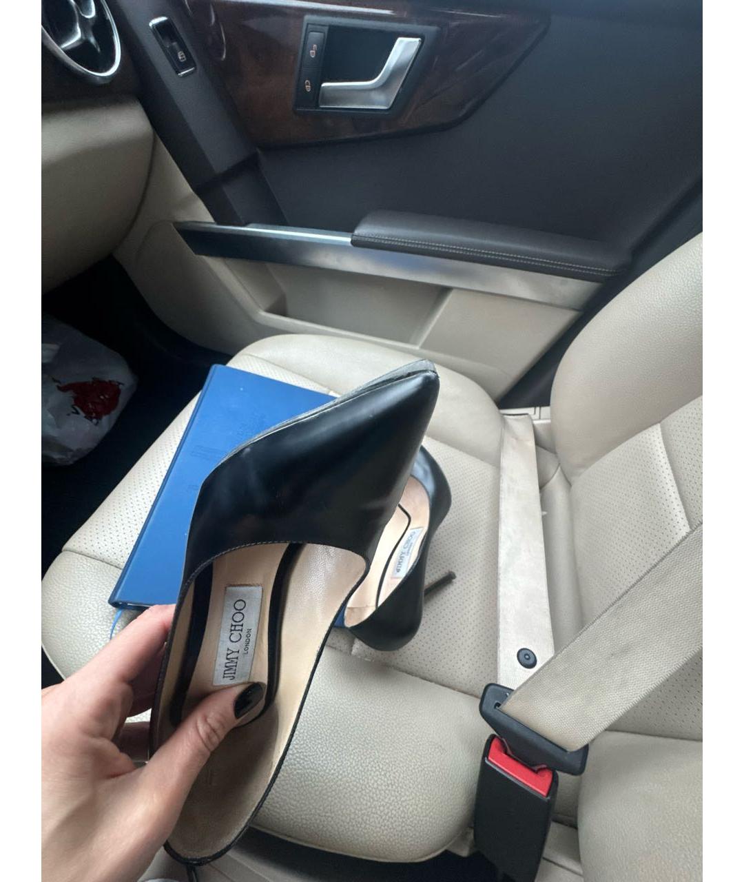 JIMMY CHOO Черные кожаные туфли, фото 3