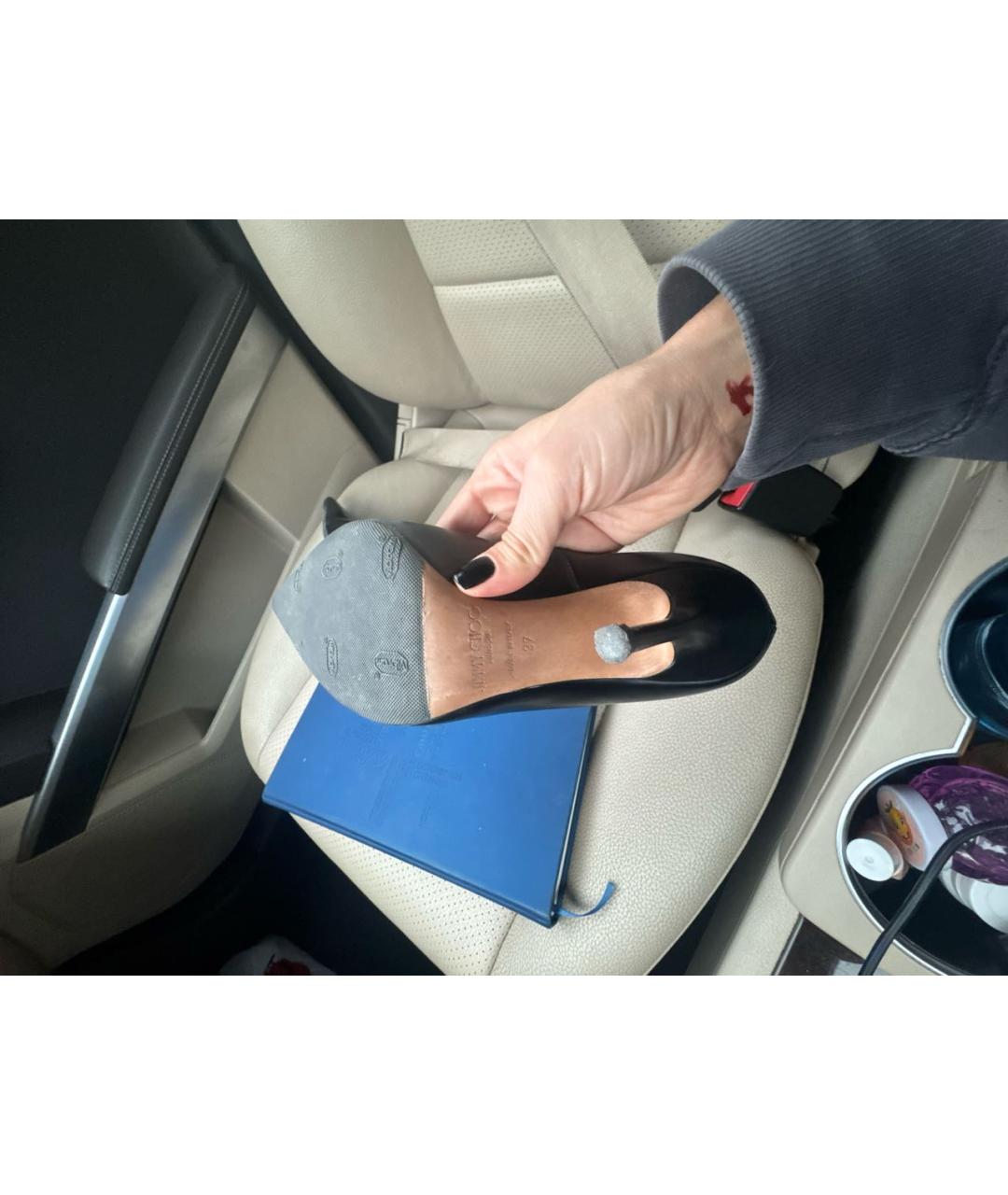 JIMMY CHOO Черные кожаные туфли, фото 7