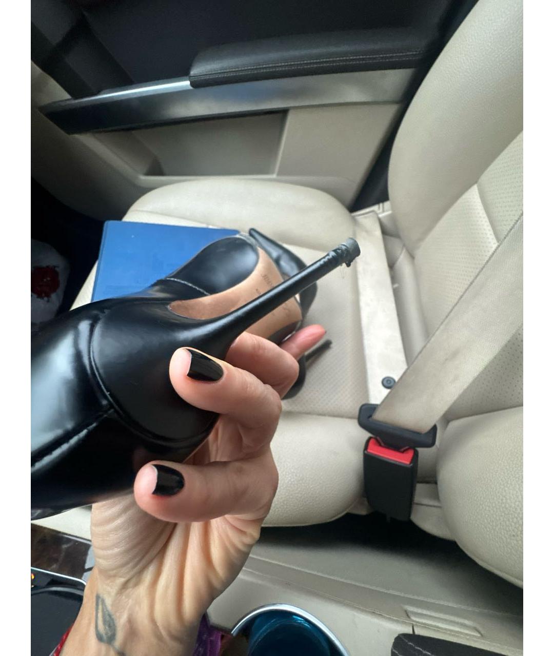 JIMMY CHOO Черные кожаные туфли, фото 4