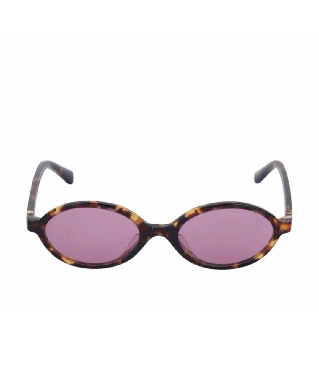 MIU MIU Коричневые пластиковые солнцезащитные очки, фото 5