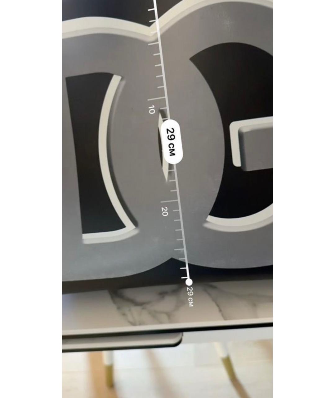 DOLCE&GABBANA Черная кожаная сумка тоут, фото 7