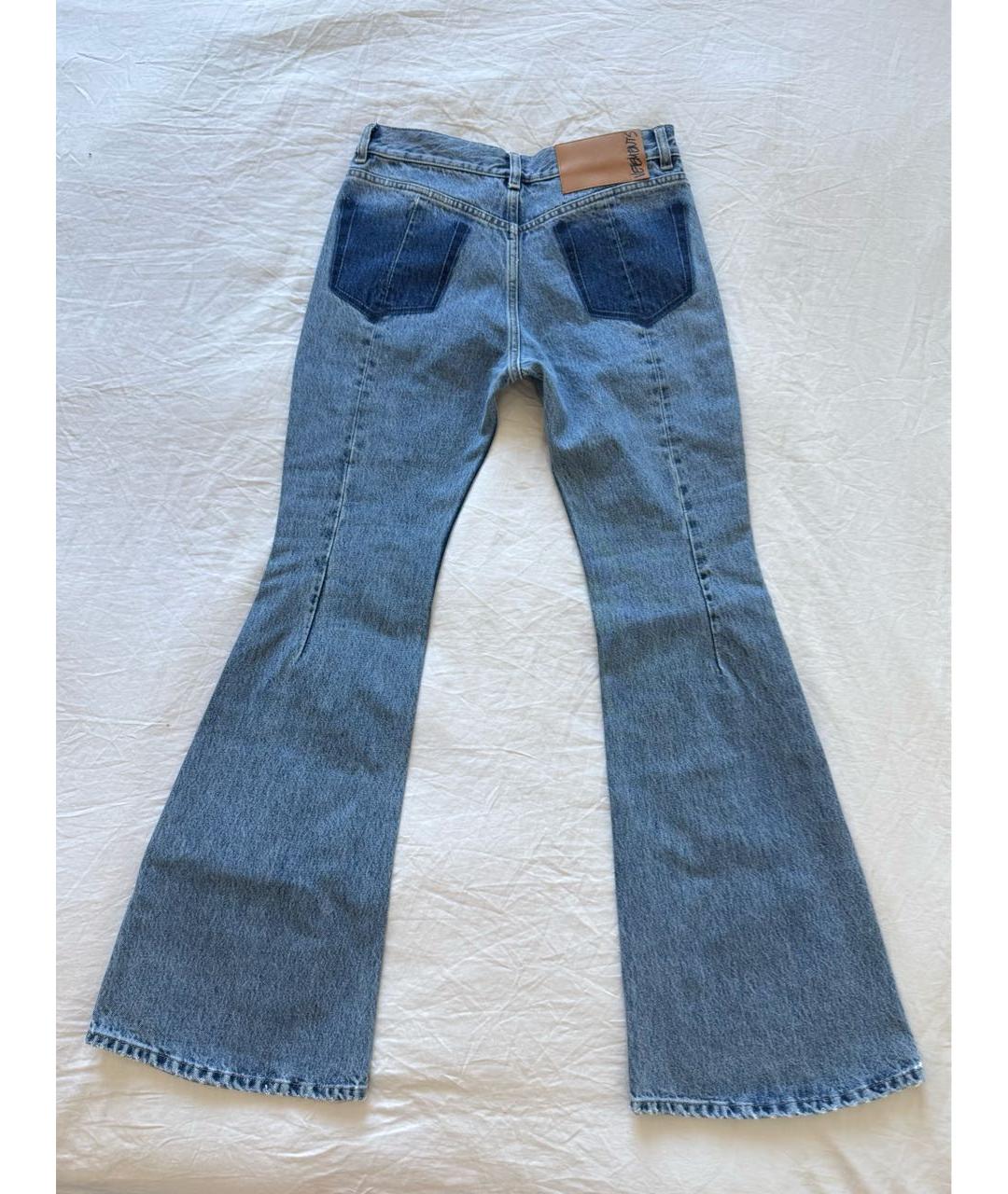 VETEMENTS Голубые хлопковые джинсы клеш, фото 2