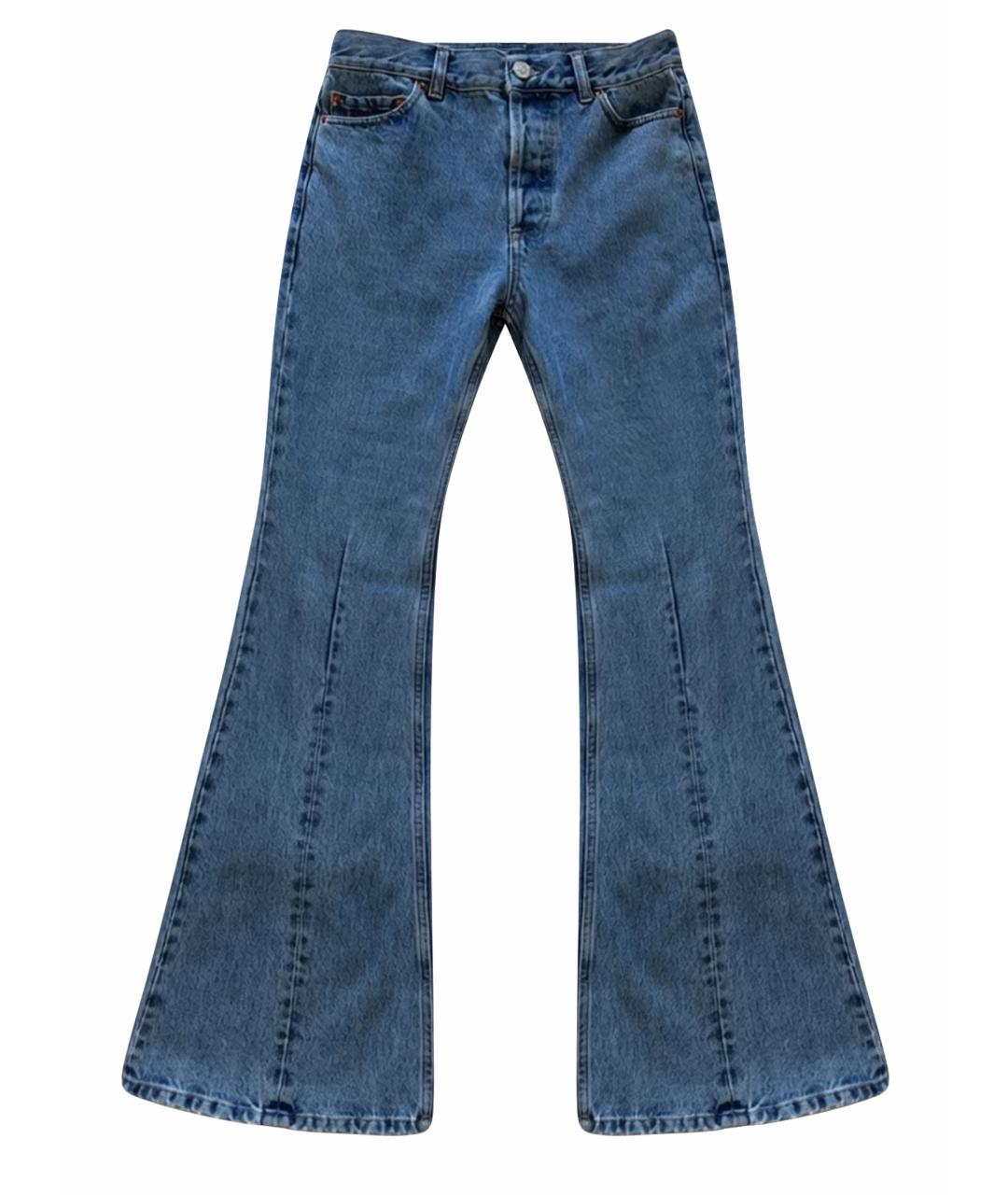 VETEMENTS Голубые хлопковые джинсы клеш, фото 1