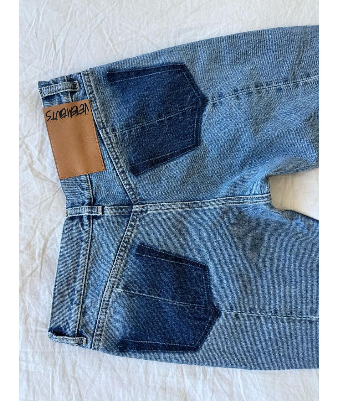 VETEMENTS Голубые хлопковые джинсы клеш, фото 4