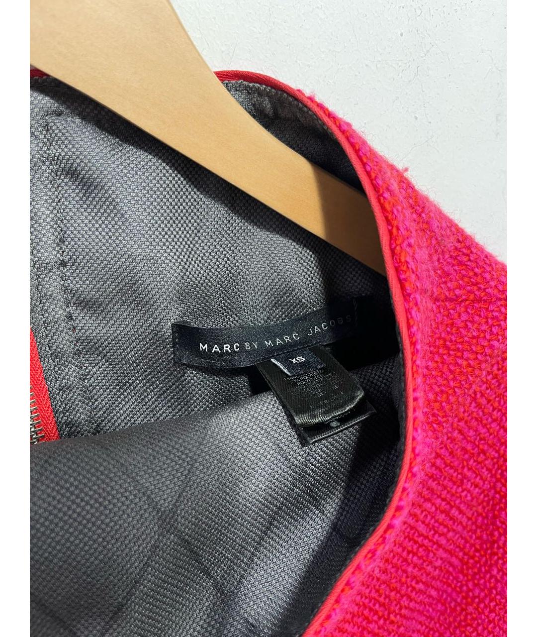 MARC BY MARC JACOBS Фуксия твидовое повседневное платье, фото 4