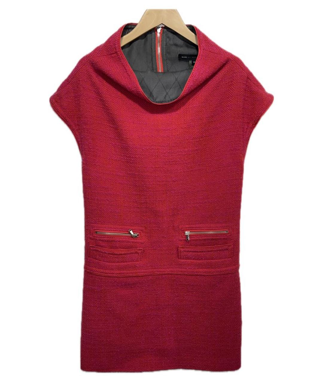 MARC BY MARC JACOBS Фуксия твидовое повседневное платье, фото 6