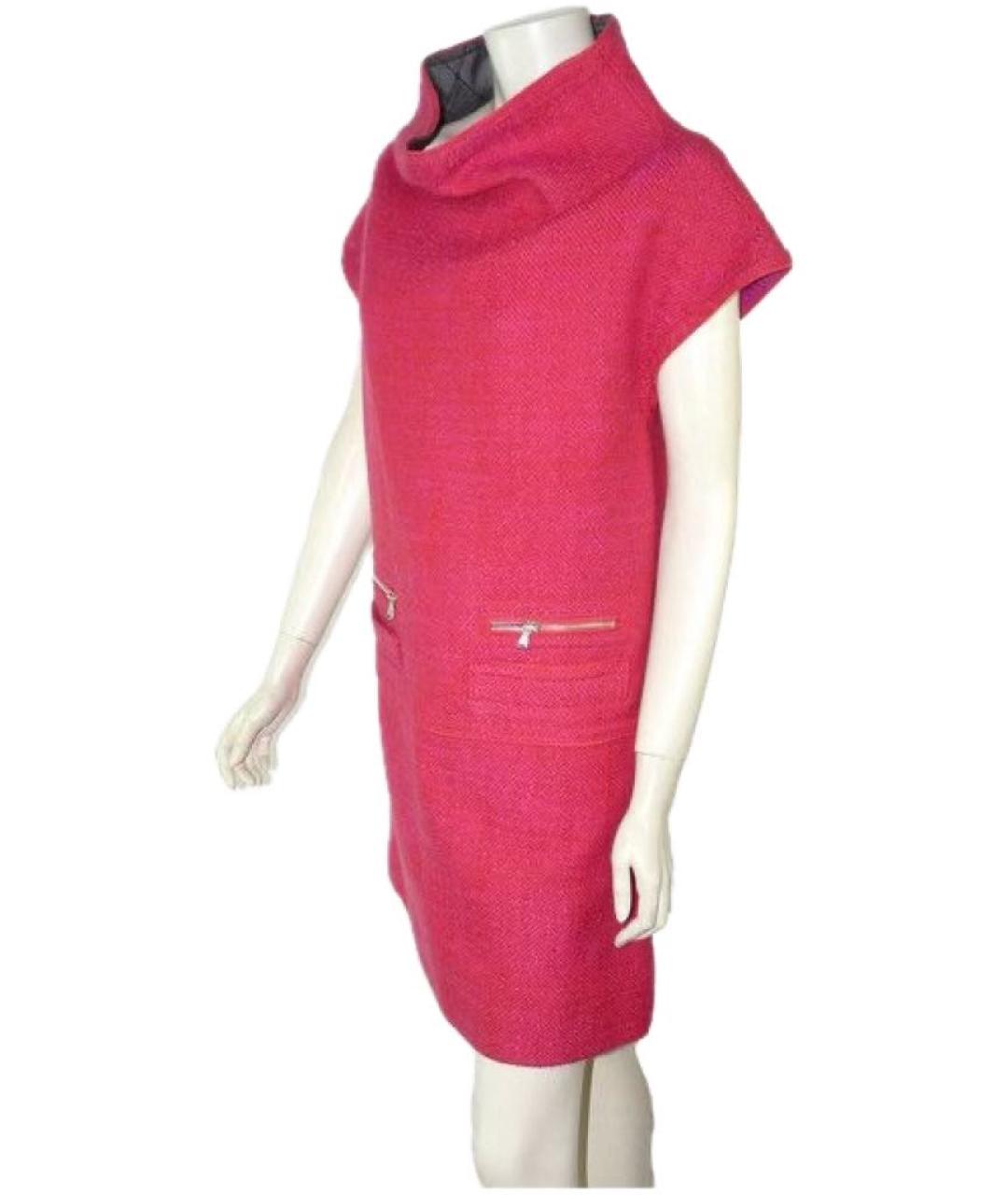MARC BY MARC JACOBS Фуксия твидовое повседневное платье, фото 2