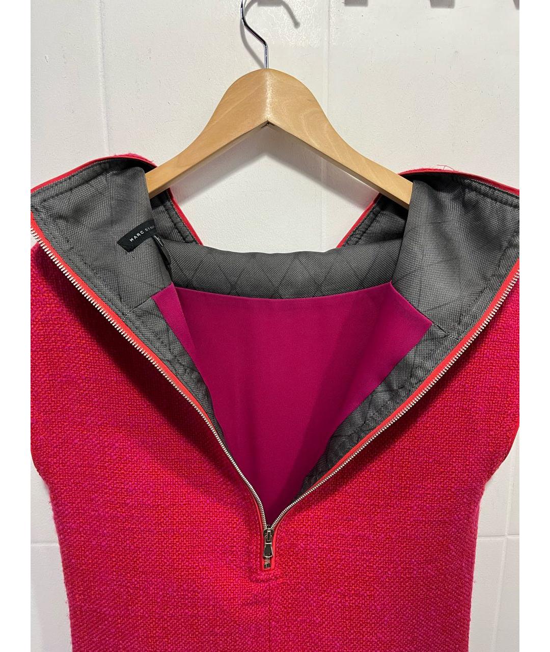 MARC BY MARC JACOBS Фуксия твидовое повседневное платье, фото 5