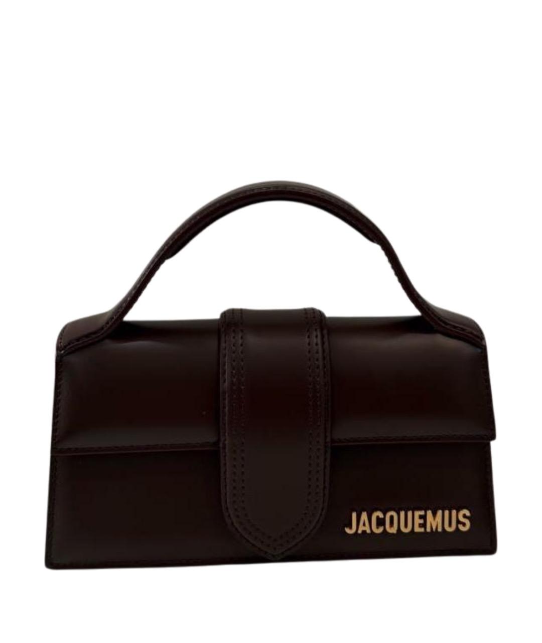 JACQUEMUS Коричневая кожаная сумка через плечо, фото 1