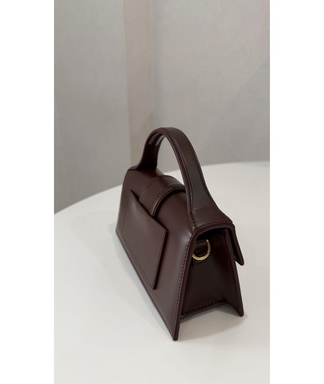 JACQUEMUS Коричневая кожаная сумка через плечо, фото 2