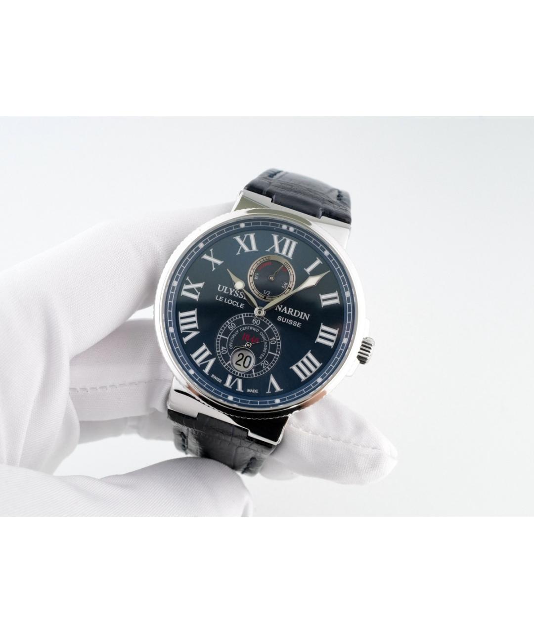 Ulysse Nardin Синие металлические часы, фото 5