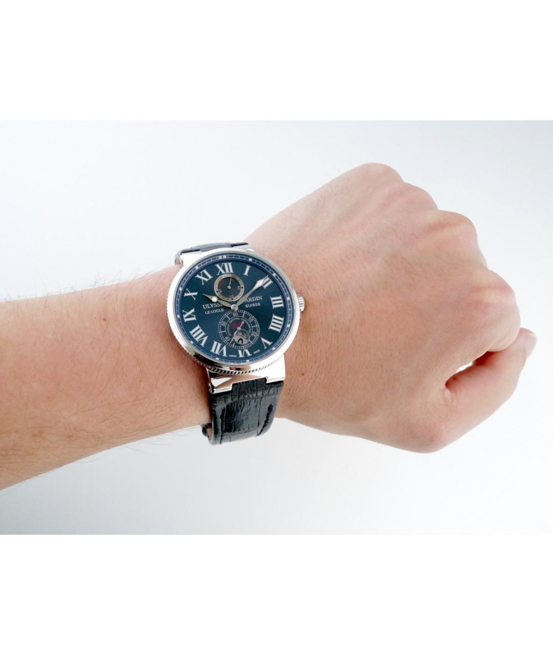 Ulysse Nardin Синие металлические часы, фото 4