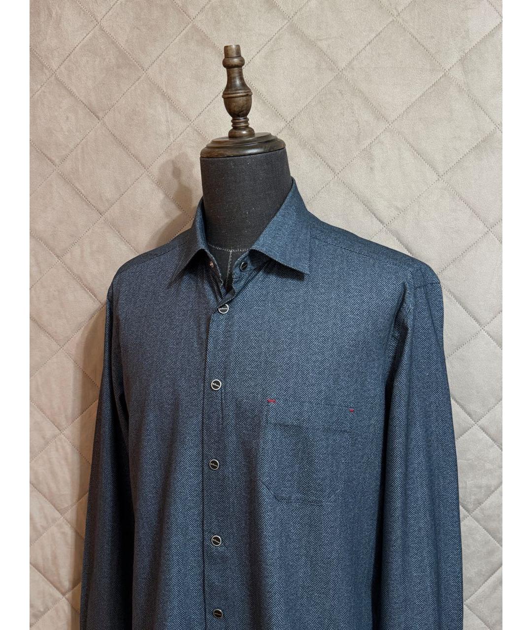 KITON Серая хлопковая кэжуал рубашка, фото 4