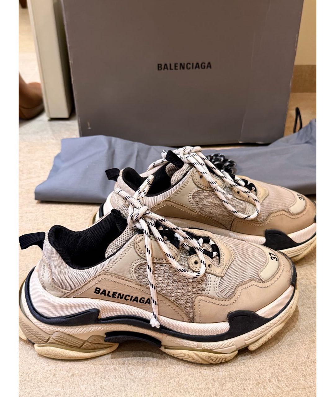 BALENCIAGA Бежевые кроссовки, фото 5