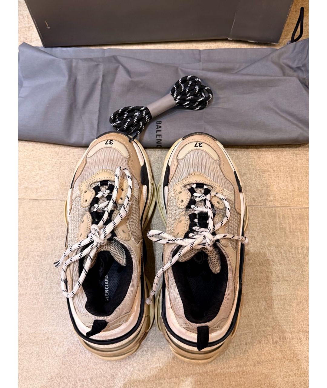 BALENCIAGA Бежевые кроссовки, фото 3