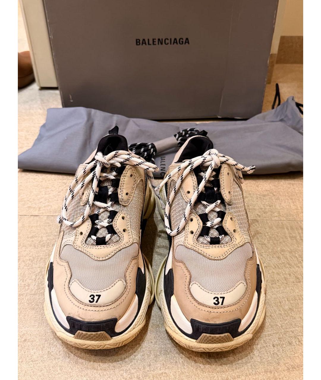 BALENCIAGA Бежевые кроссовки, фото 2