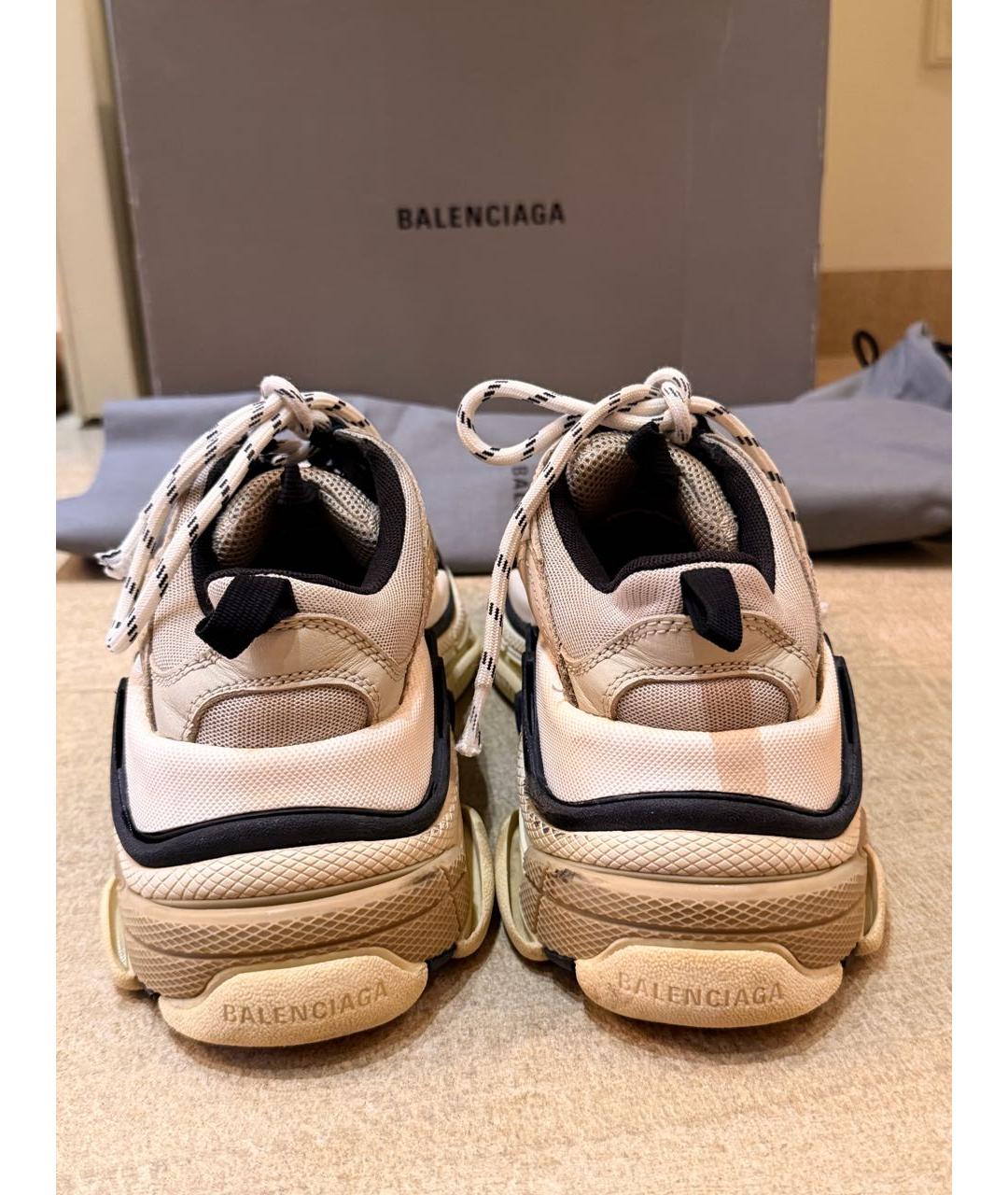 BALENCIAGA Бежевые кроссовки, фото 4