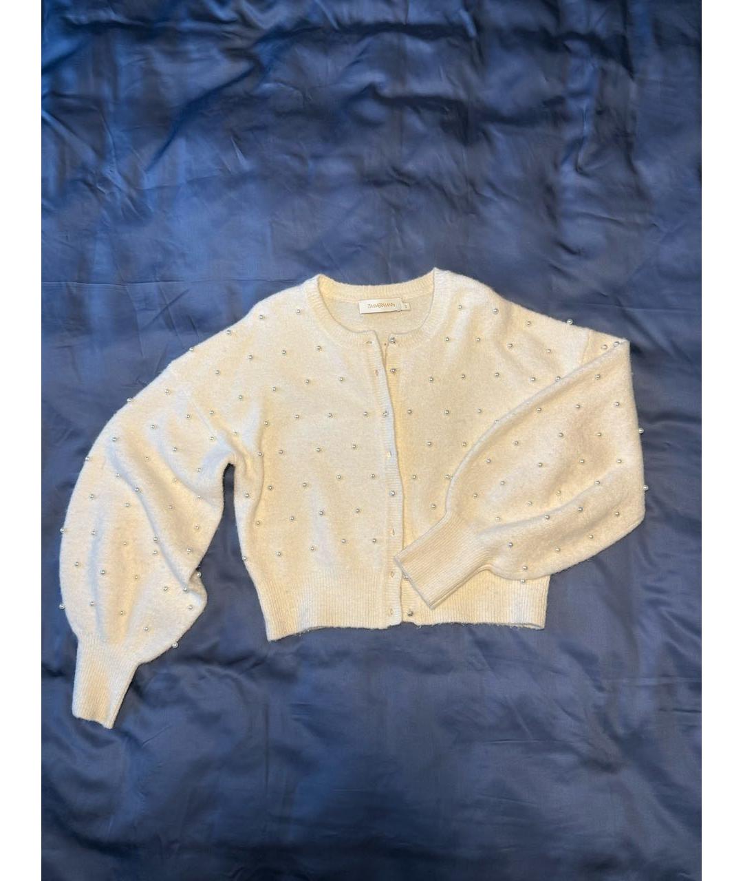 ZIMMERMANN Белый шерстяной кардиган, фото 5