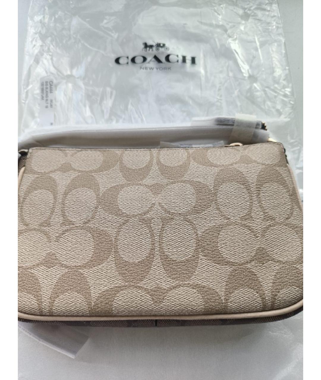 COACH Бежевая сумка через плечо, фото 3