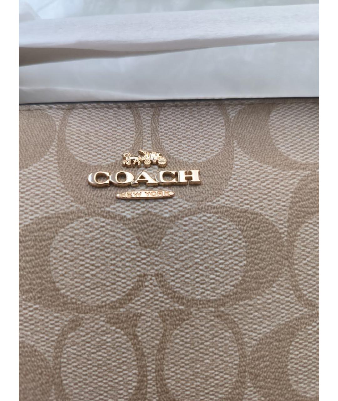 COACH Бежевая сумка через плечо, фото 8