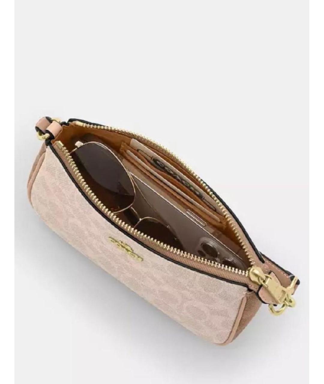 COACH Бежевая сумка через плечо, фото 4