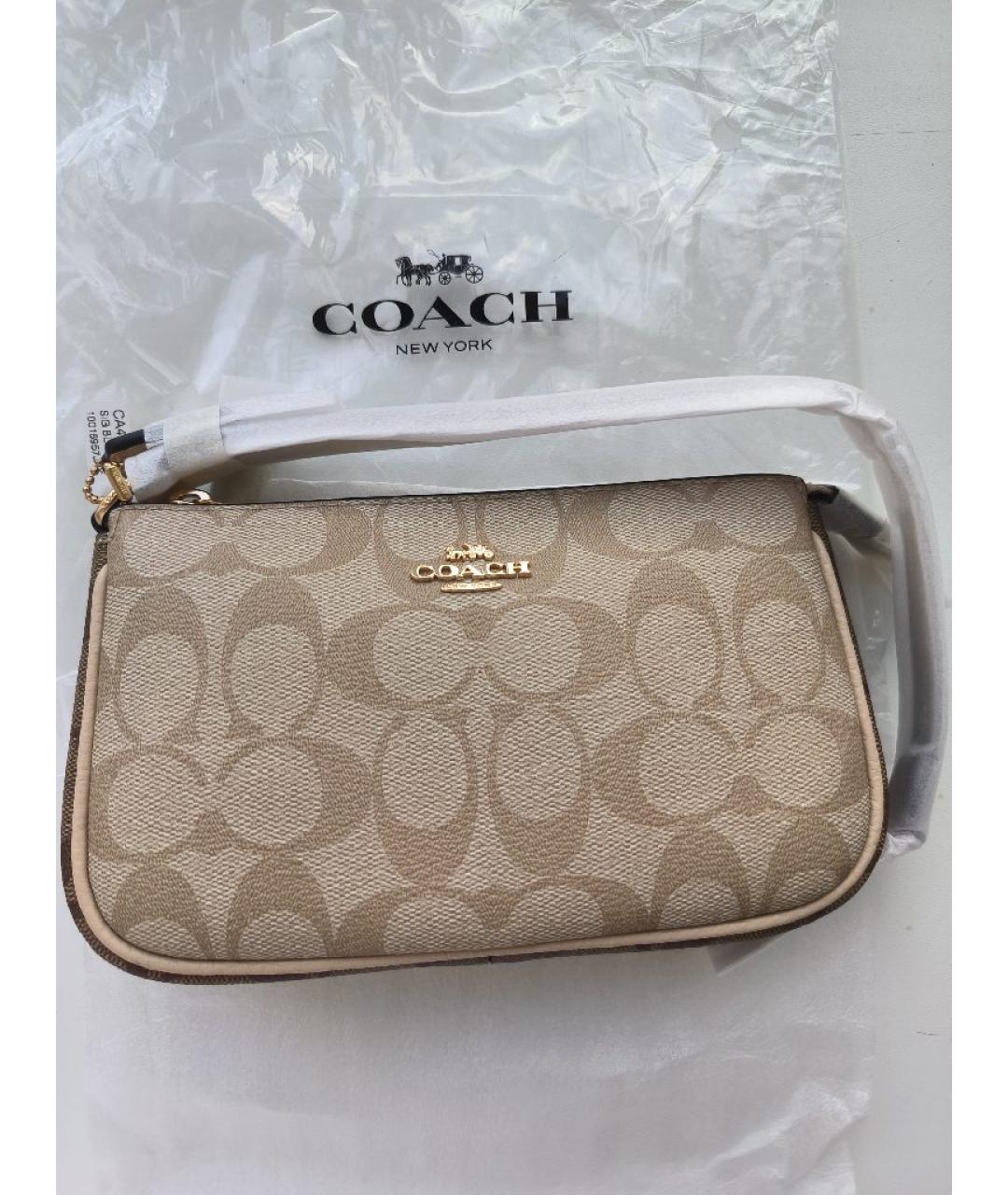COACH Бежевая сумка через плечо, фото 6