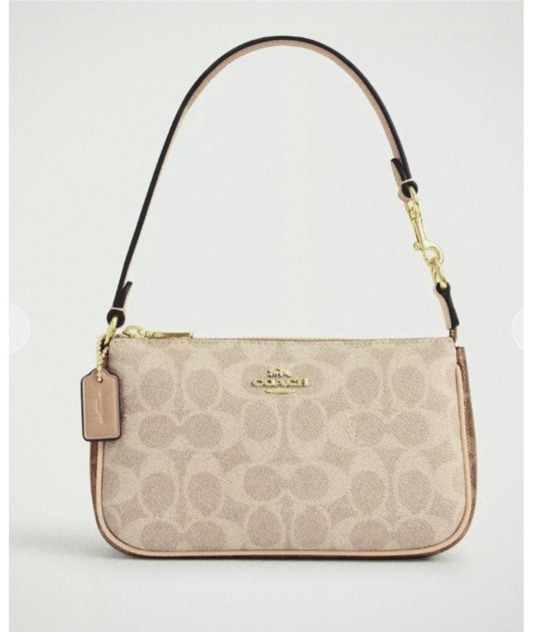 COACH Бежевая сумка через плечо, фото 9