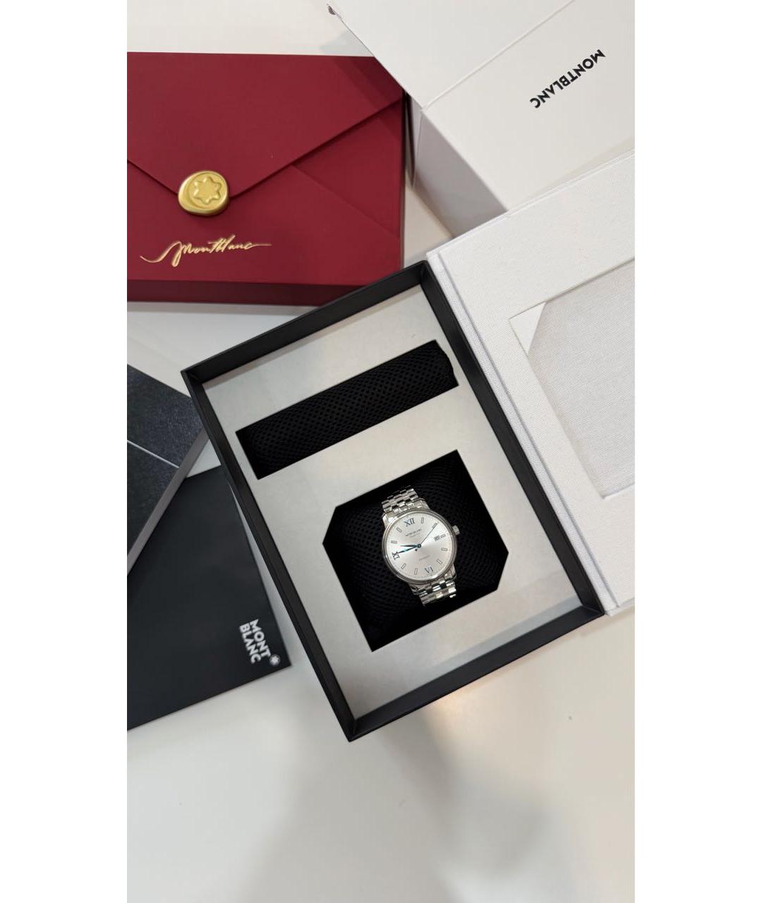 MONTBLANC Серебряные стальные часы, фото 4