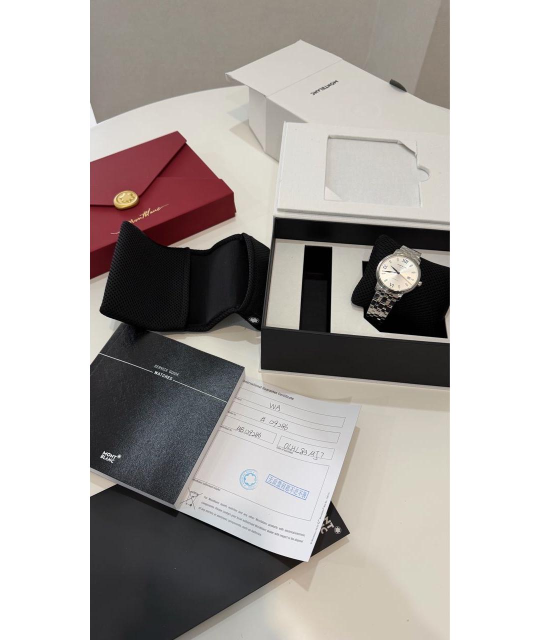 MONTBLANC Серебряные стальные часы, фото 3