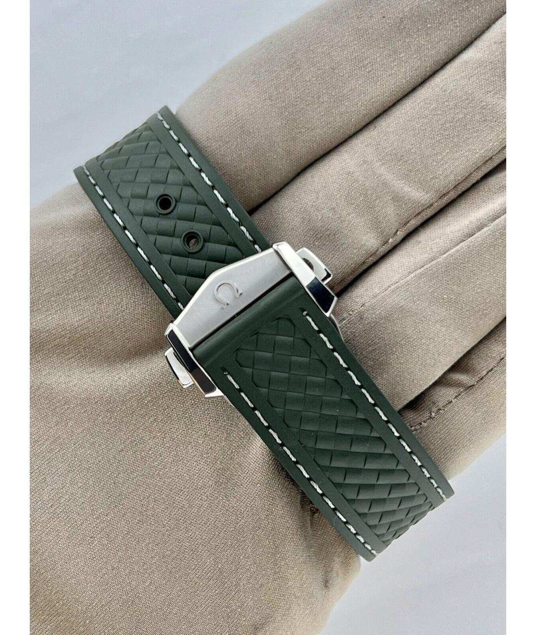 OMEGA Зеленые металлические часы, фото 5