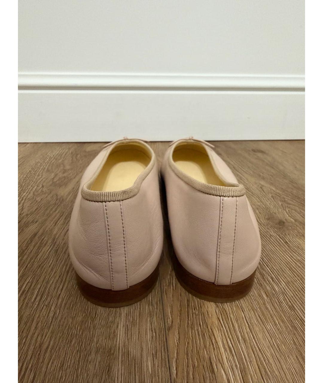 CHANEL Розовые кожаные балетки, фото 4