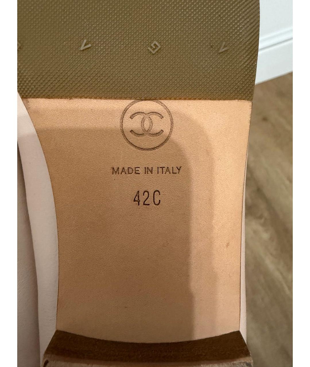 CHANEL Розовые кожаные балетки, фото 6