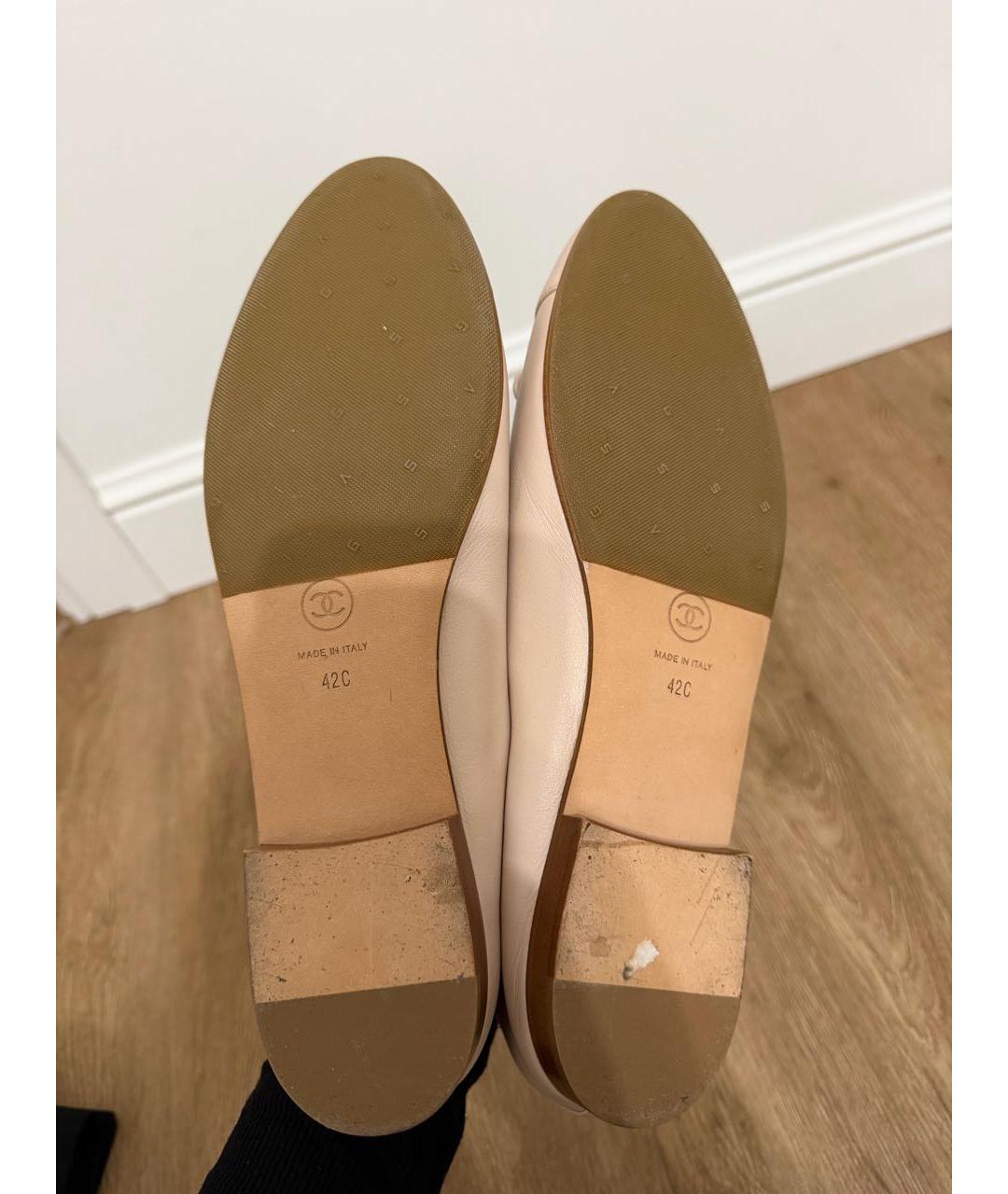 CHANEL Розовые кожаные балетки, фото 5