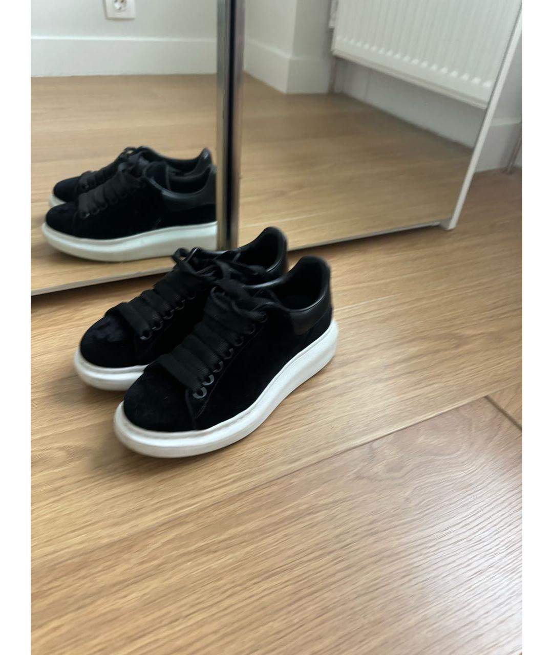 ALEXANDER WANG Черные бархатные кеды, фото 2