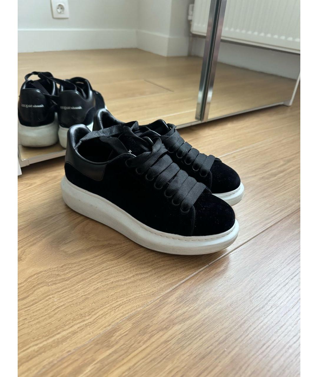 ALEXANDER WANG Черные бархатные кеды, фото 4