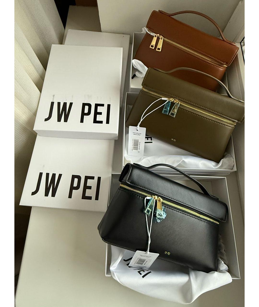 JW PEI Черная сумка через плечо из искусственной кожи, фото 8