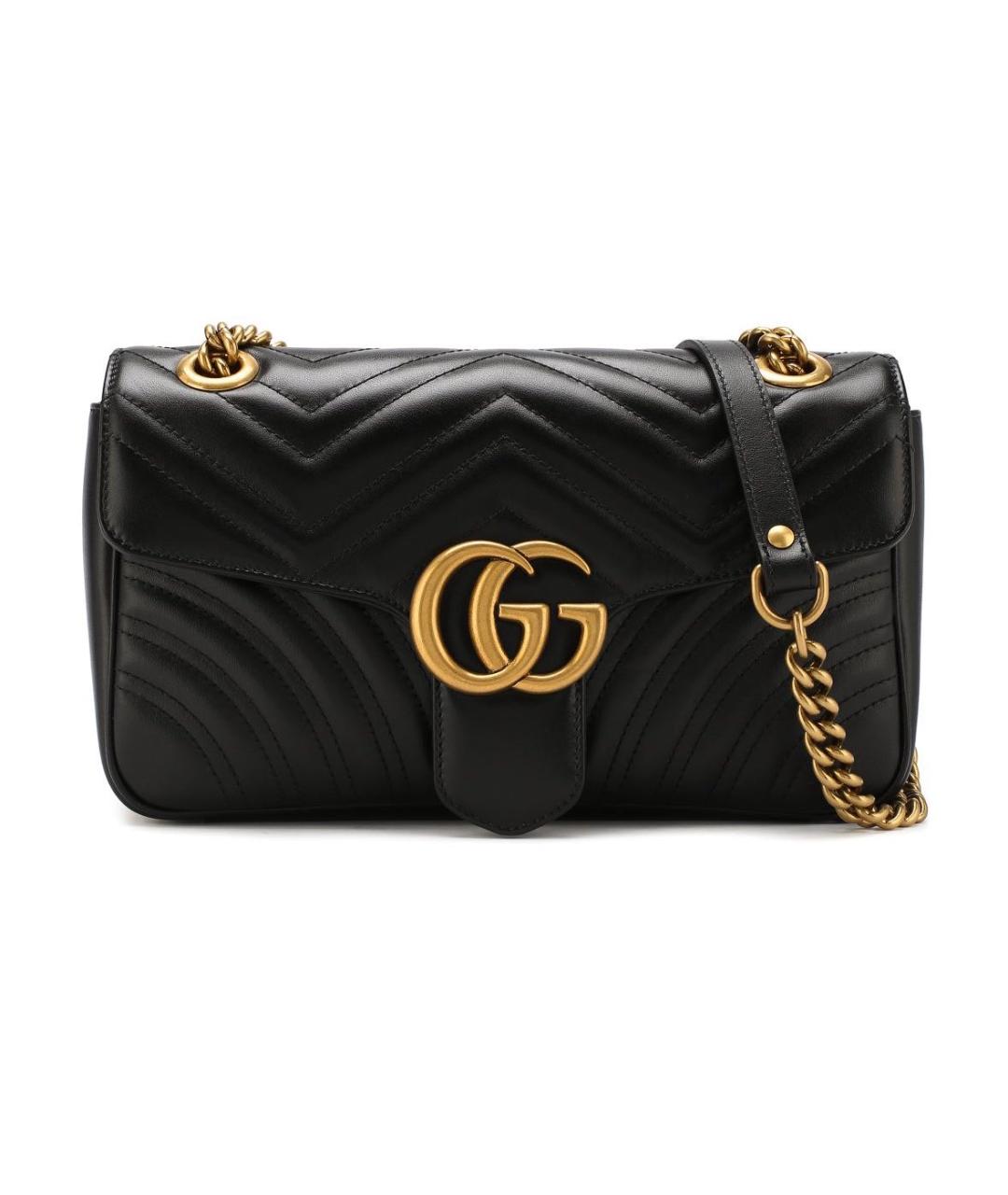 GUCCI Черная кожаная сумка через плечо, фото 9