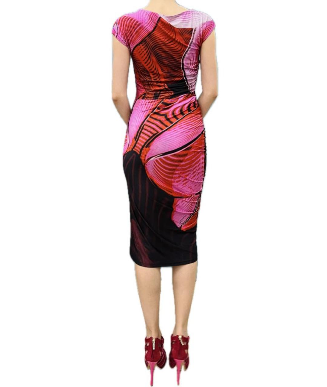 ROBERTO CAVALLI Мульти полиэстеровое повседневное платье, фото 3