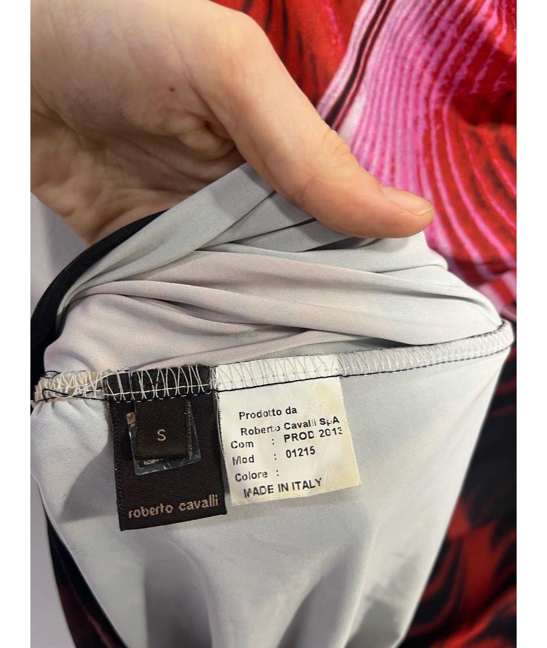 ROBERTO CAVALLI Мульти полиэстеровое повседневное платье, фото 5