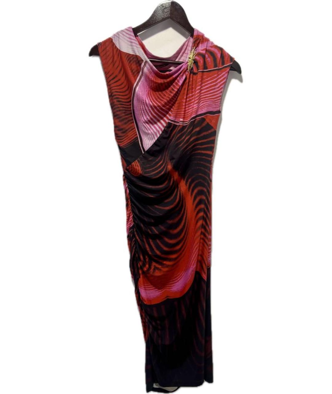 ROBERTO CAVALLI Мульти полиэстеровое повседневное платье, фото 6