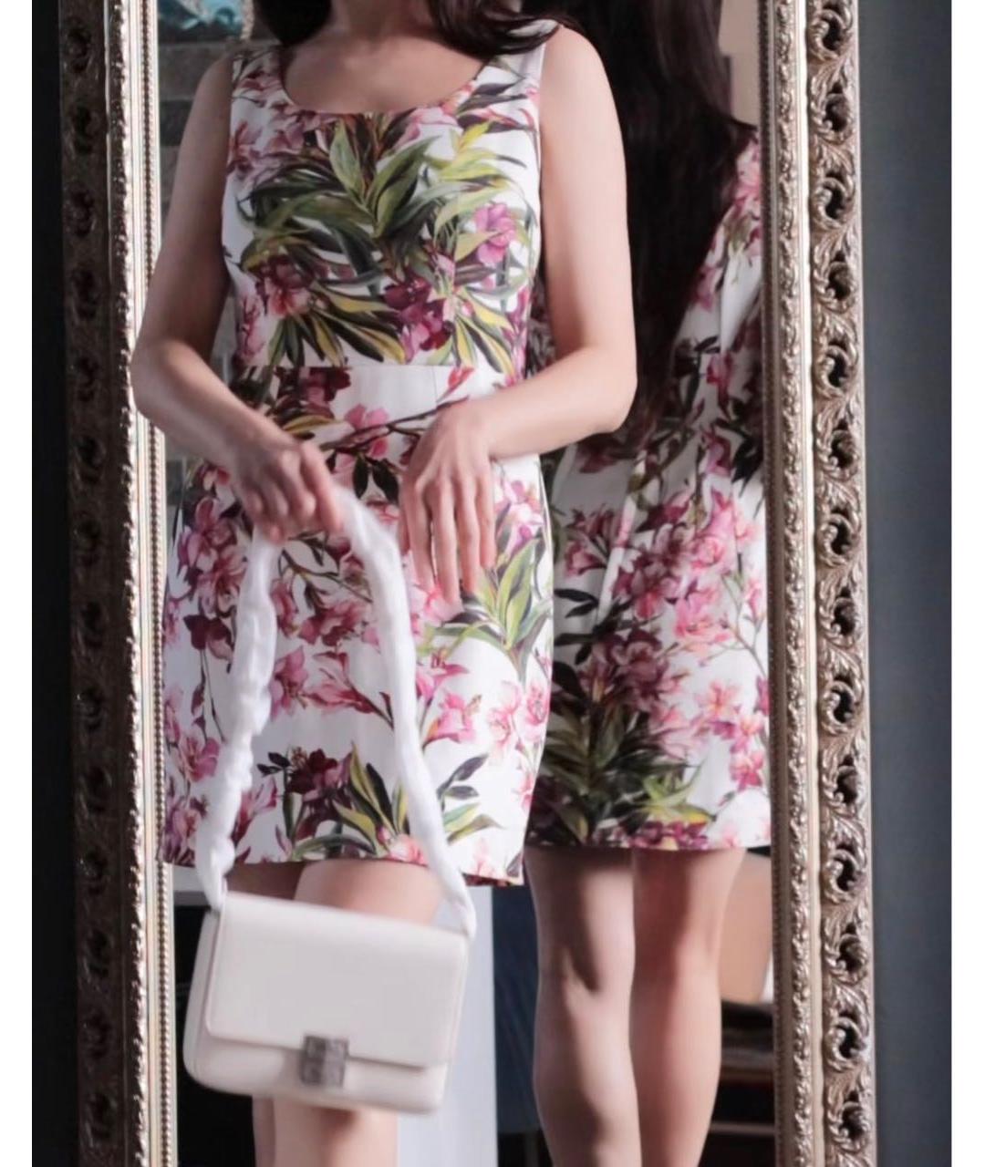 DOLCE&GABBANA Мульти вискозное повседневное платье, фото 8