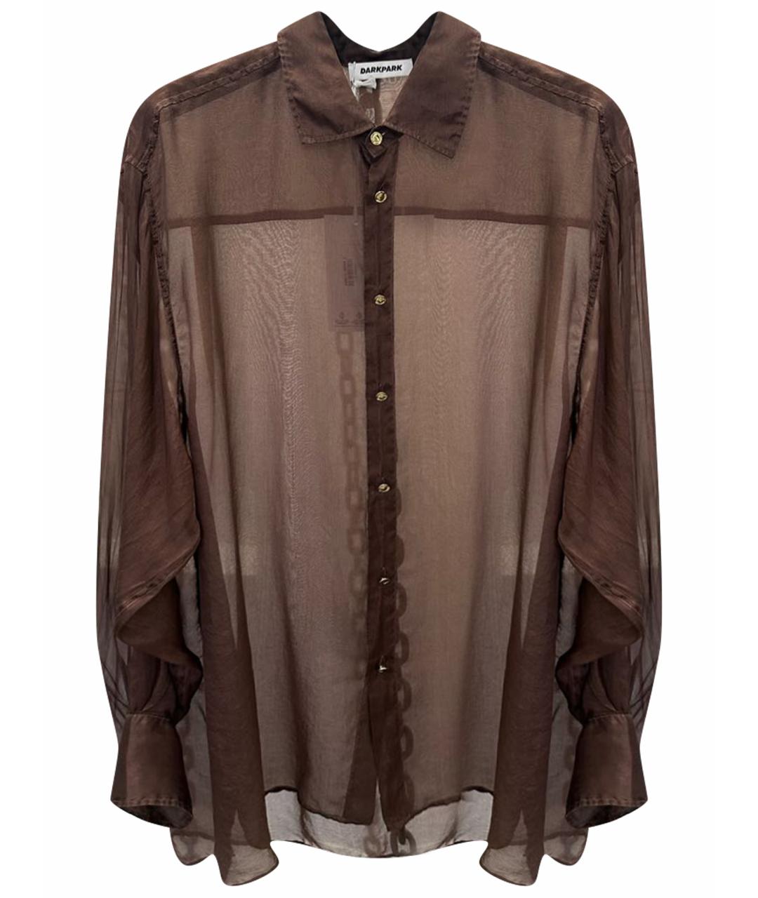 DARKPARK Коричневая шелковая рубашка, фото 1