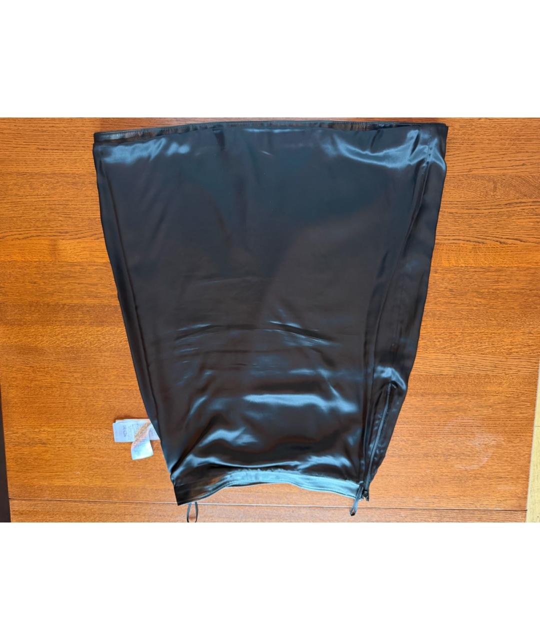 GUCCI Черная кожаная юбка миди, фото 6