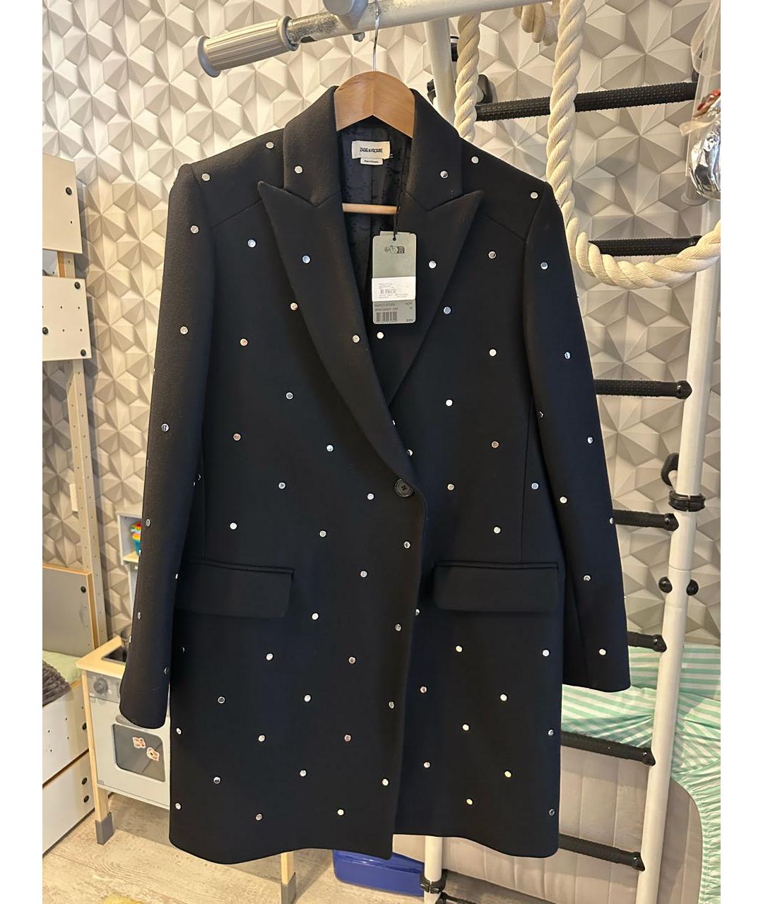 ZADIG & VOLTAIRE Черное шерстяное пальто, фото 6